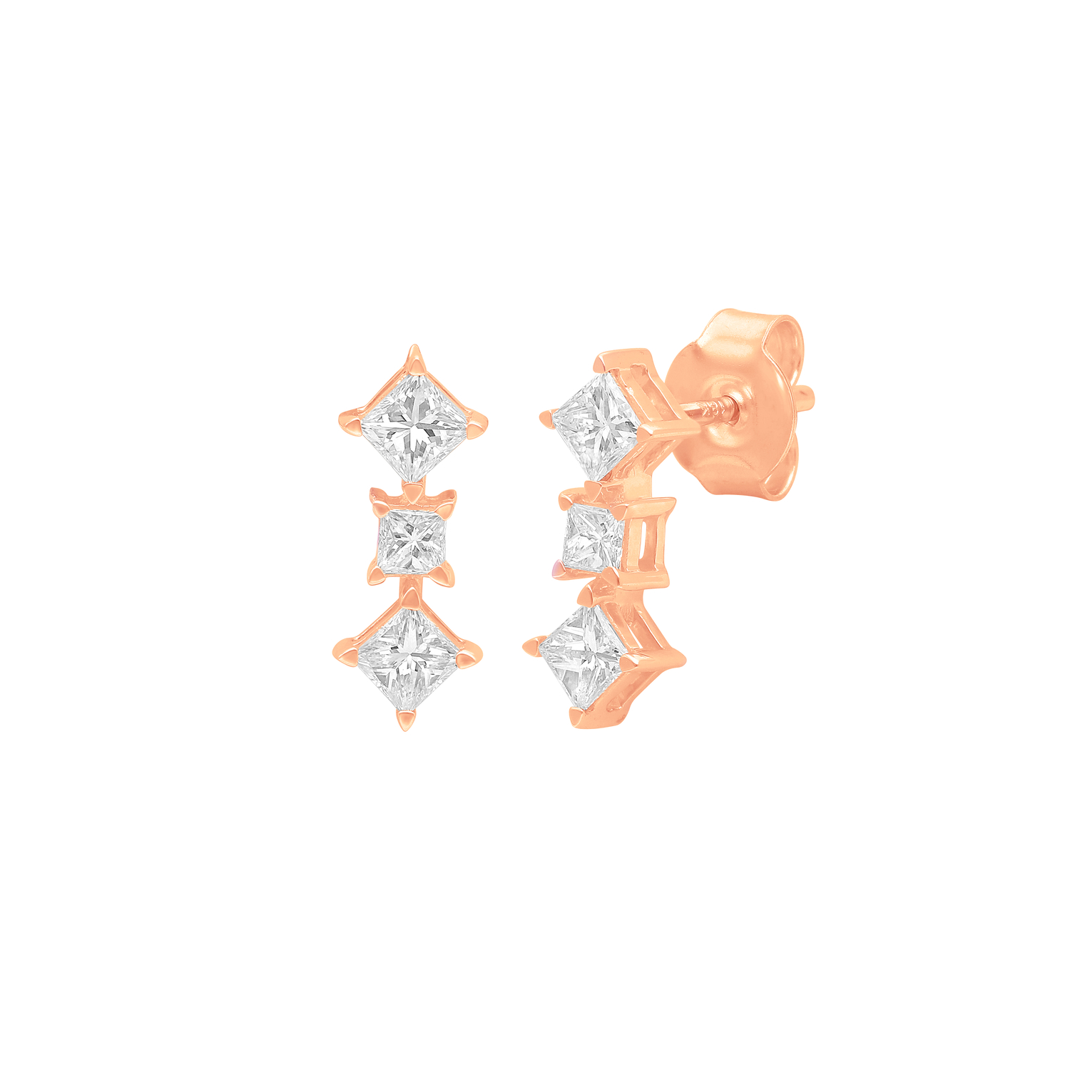 Aerial 18K Rose Gold Earrings