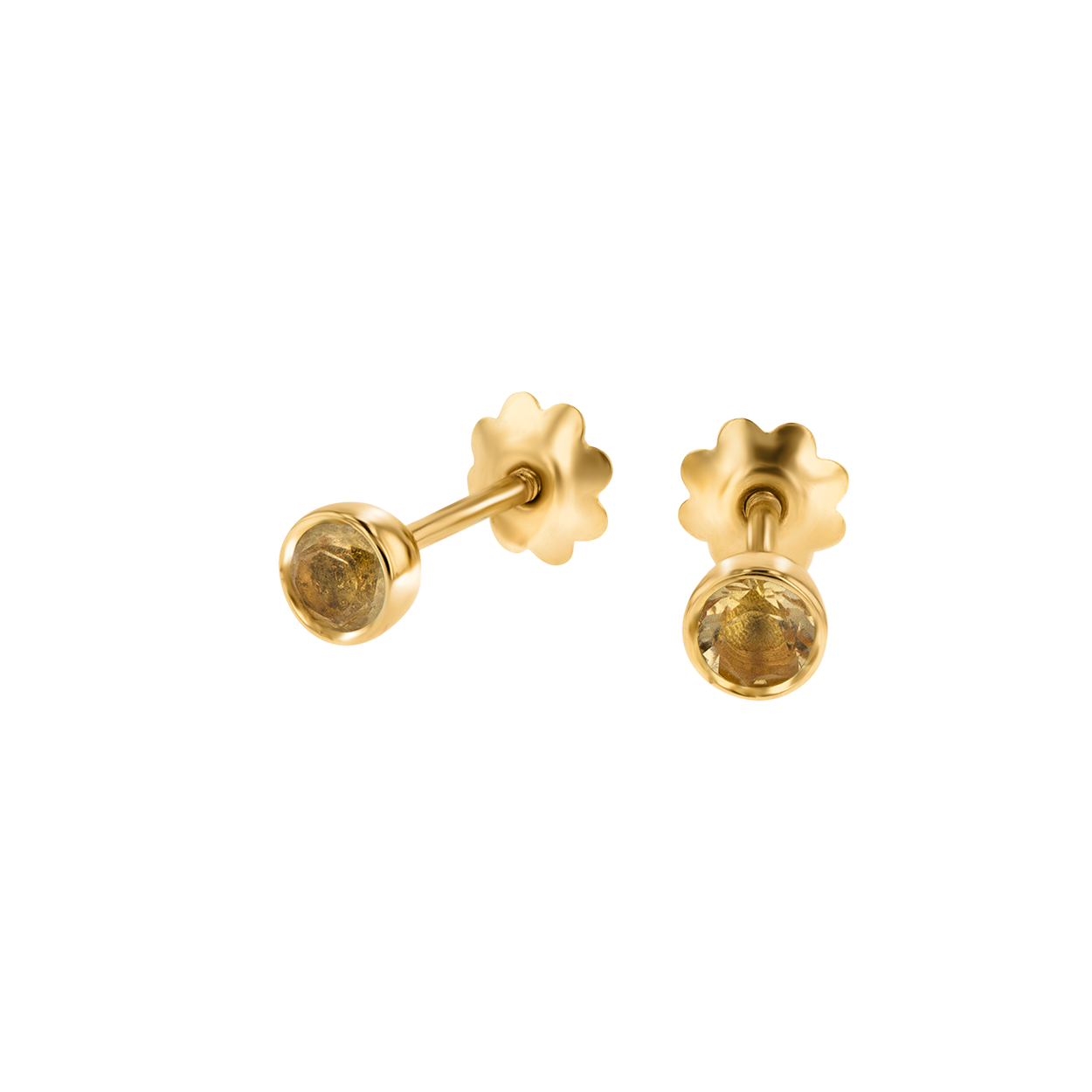 Children's Jewellery Ara Citrine November Birthstone Earrings