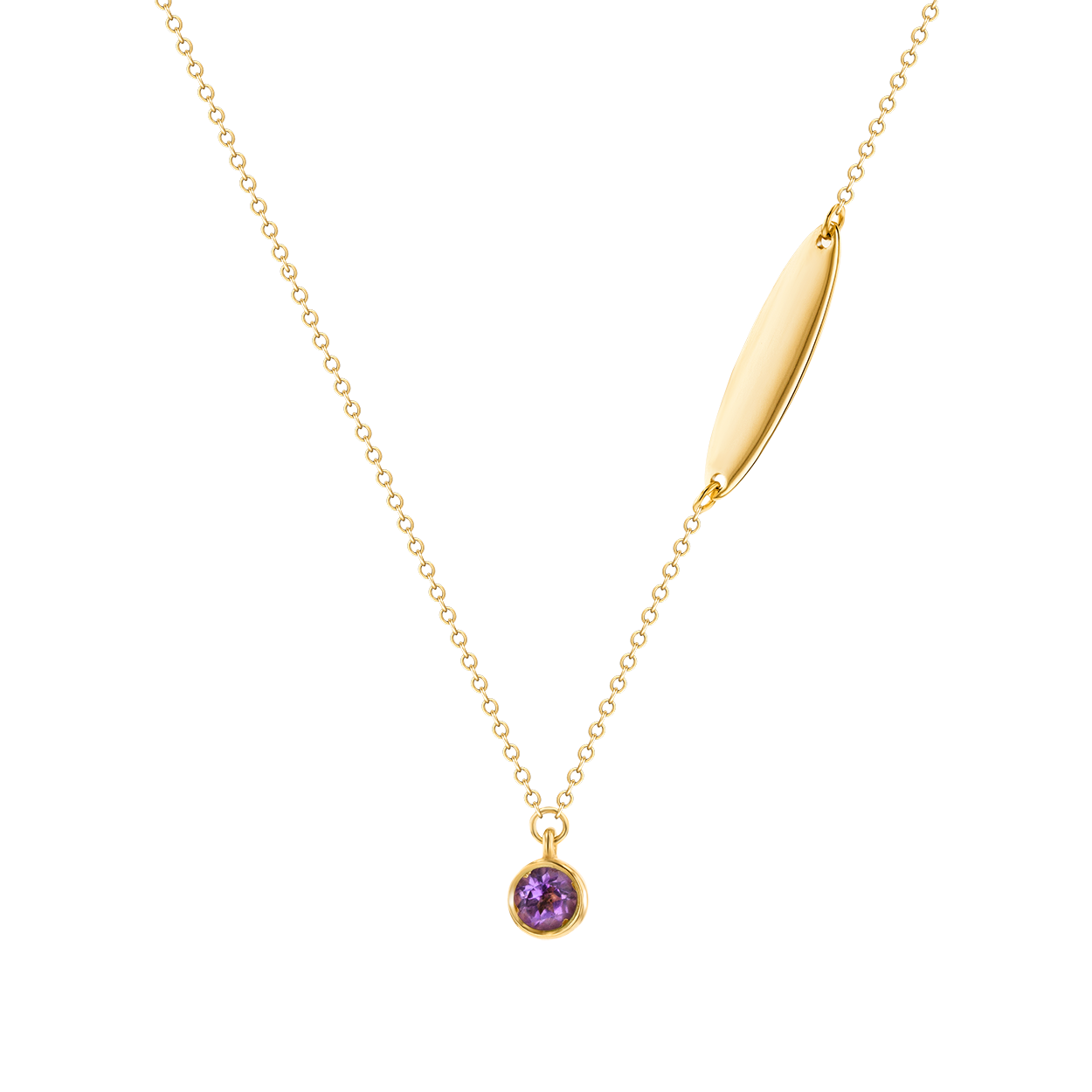 Mfb Amethyst Necklace in 18K Yellow Gold