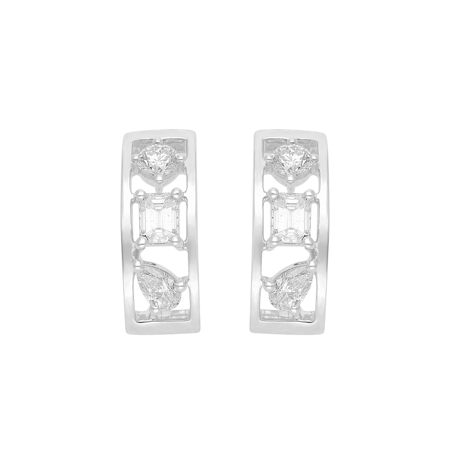 Aerial 18k White Gold Earrings