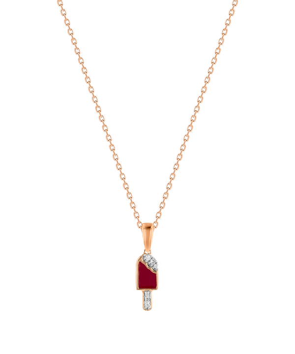 Children's Jewellery Ara Diamond Rose Gold Ice Pop Necklace