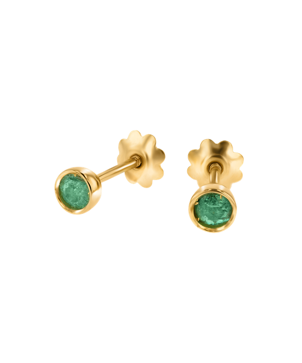 Children's Jewellery Ara Emerald May Birthstone Earrings
