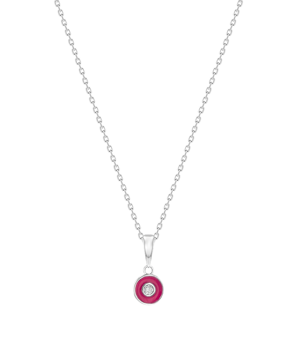 Children's Jewellery Ara Diamond Necklace With Magenta Enamel