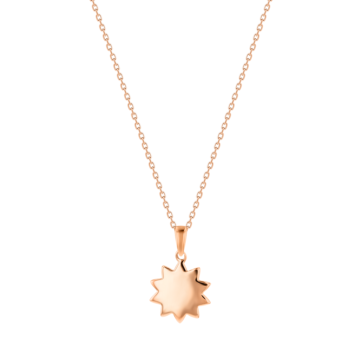 Ara Diamond Pendant-Chain in 18K Rose Gold
