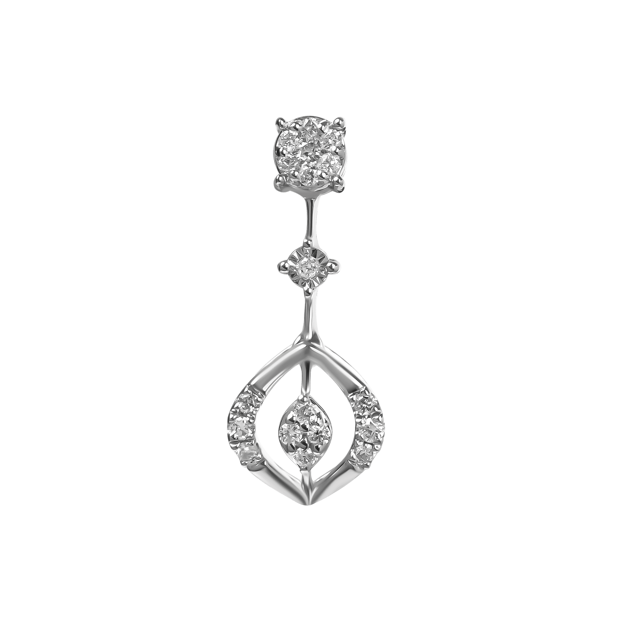 Diamond Necklace & Earring In 18k Gold