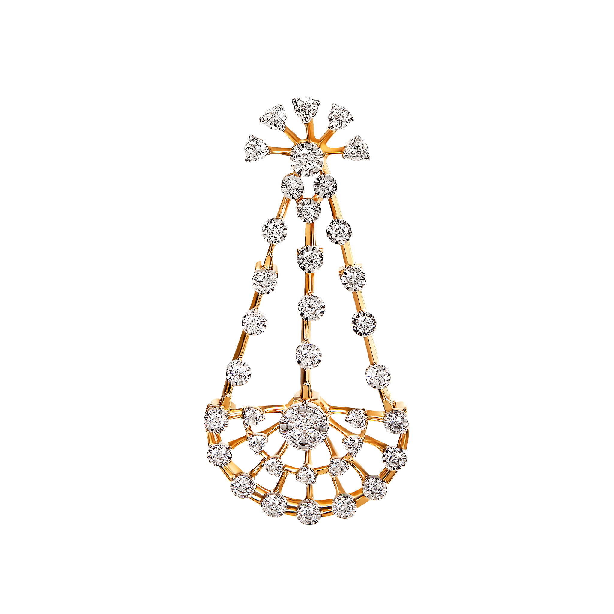 Diamond Necklace & Earring In 18k Gold