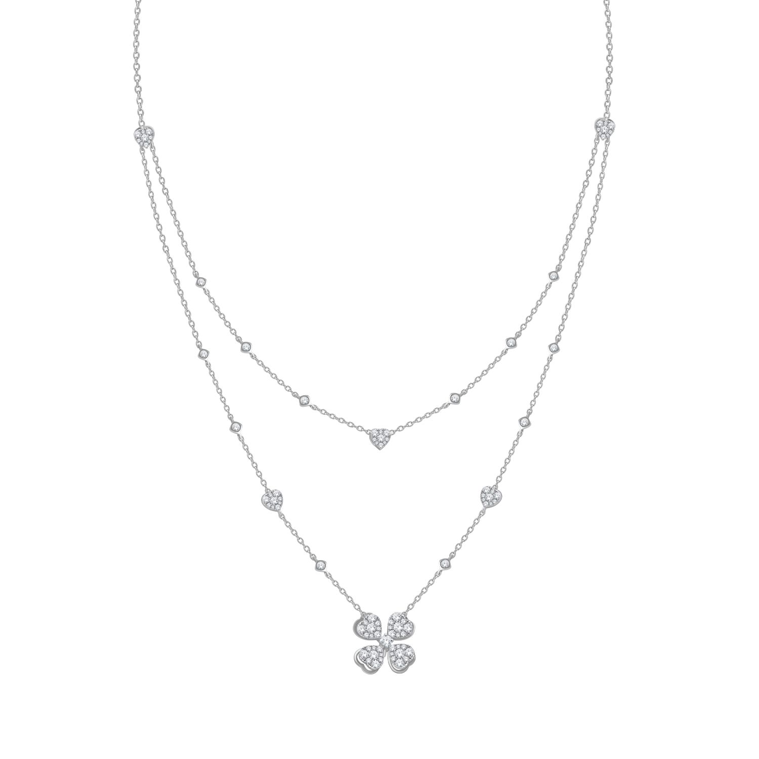 Alyssa 18kt White Gold Diamond Necklace