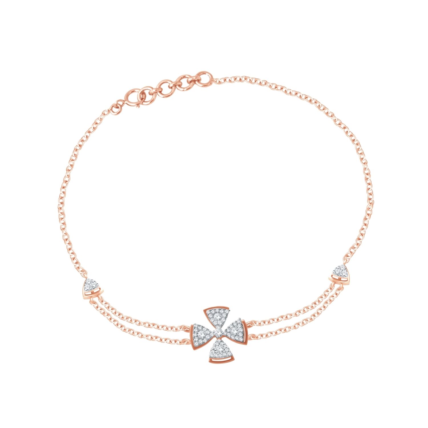 Alyssa 18kt Rose Gold Diamond Bracelet