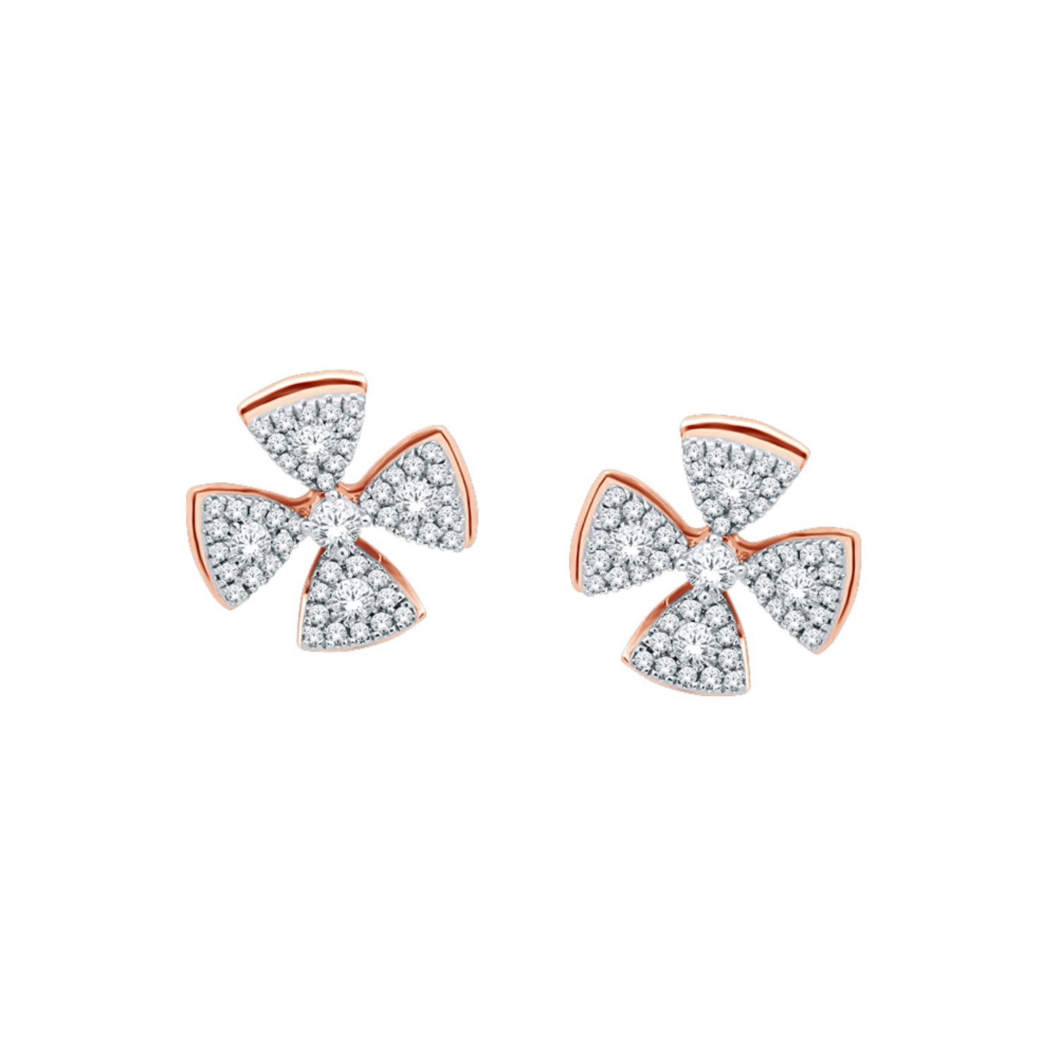 Alyssa 18kt Rose Gold Diamond Earrings