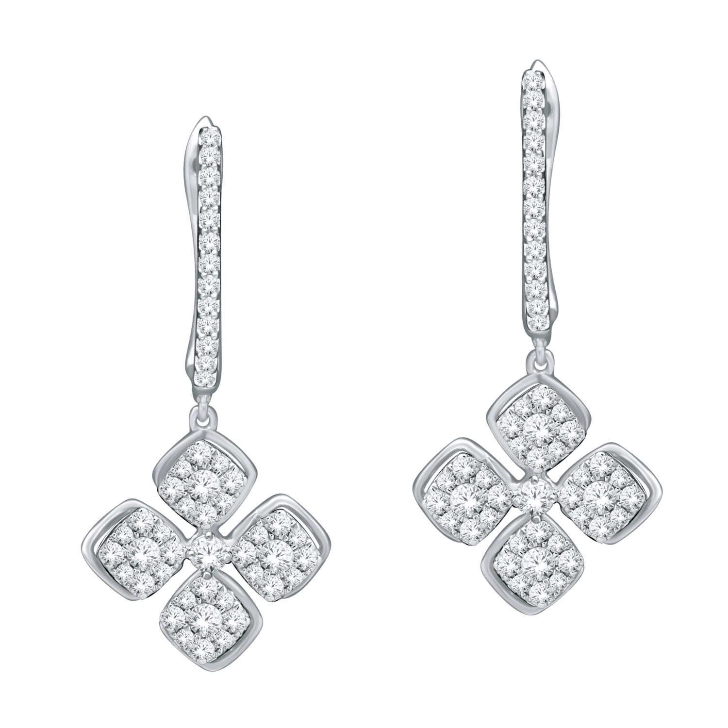 Alyssa 18k White Gold Diamond Earring