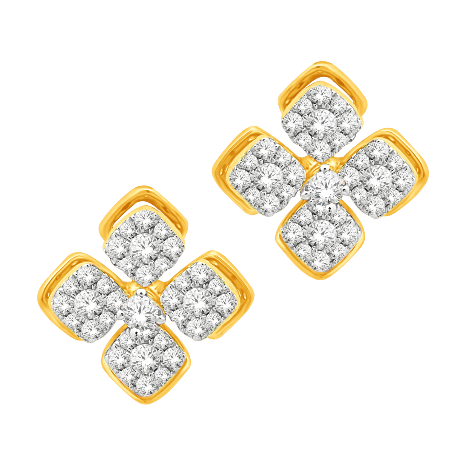 Alyssa 18k Yellow Gold Diamond Earring