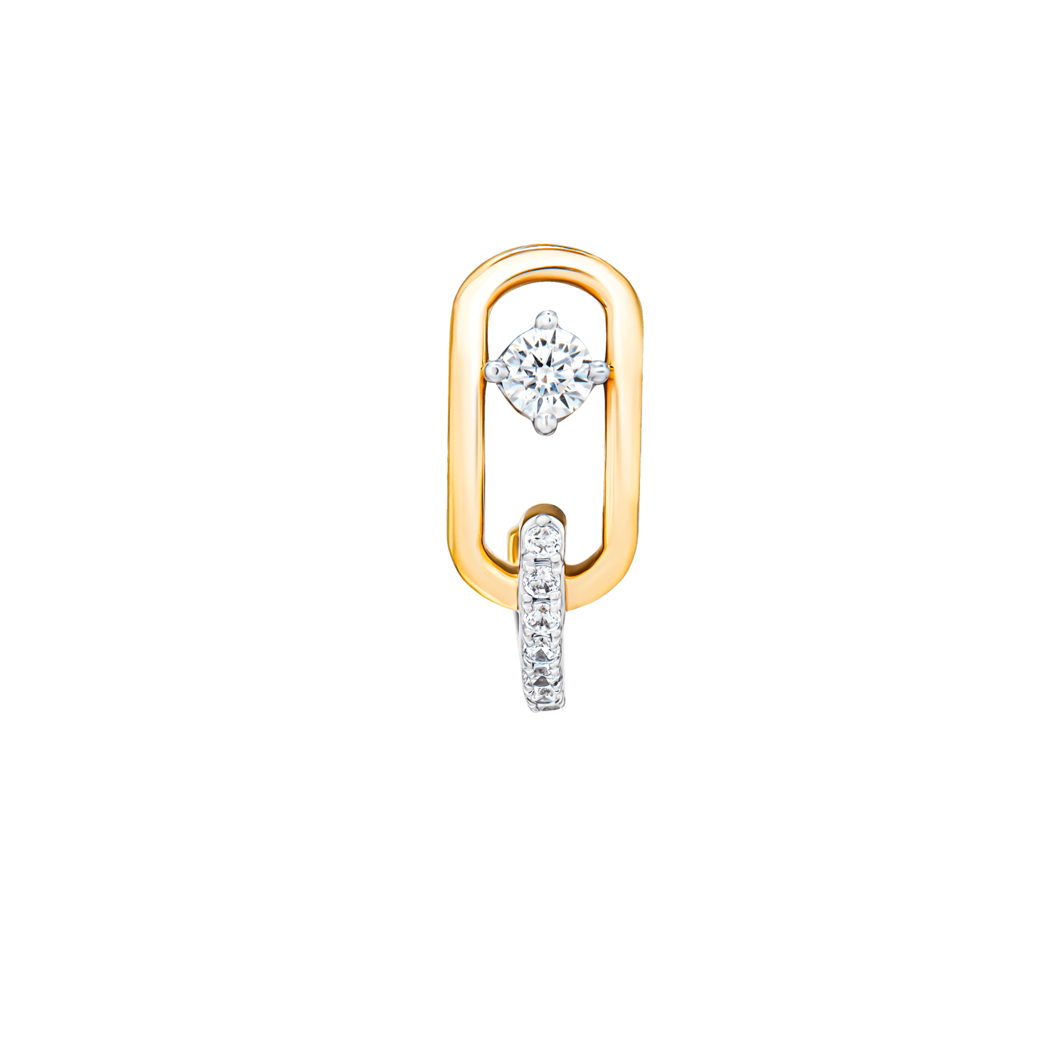 18k Yellow Gold Diamond Necklace & Earrings Set