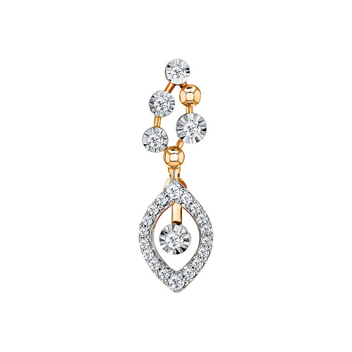 Diamond Necklace & Earring In 18k Gold