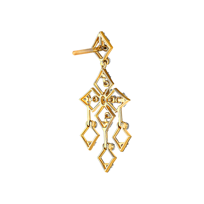 Diamond Necklace & Earring In 18k Gold