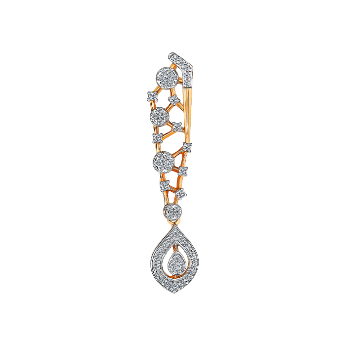 Diamond Necklace & Earring In 18k Gold