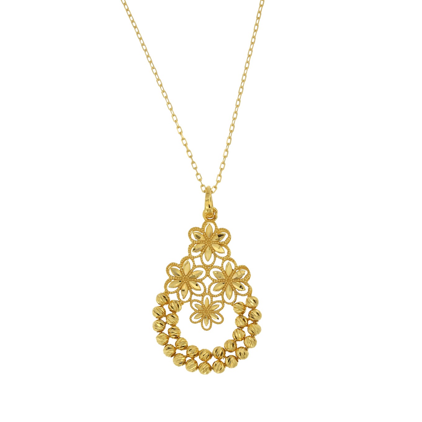 Anmol Floret 21k Yellow Gold Necklace