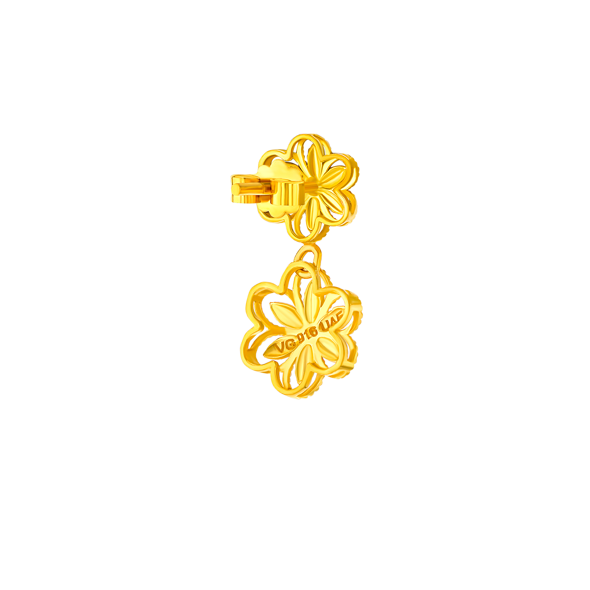 Floret Earring in 21K Yellow Gold