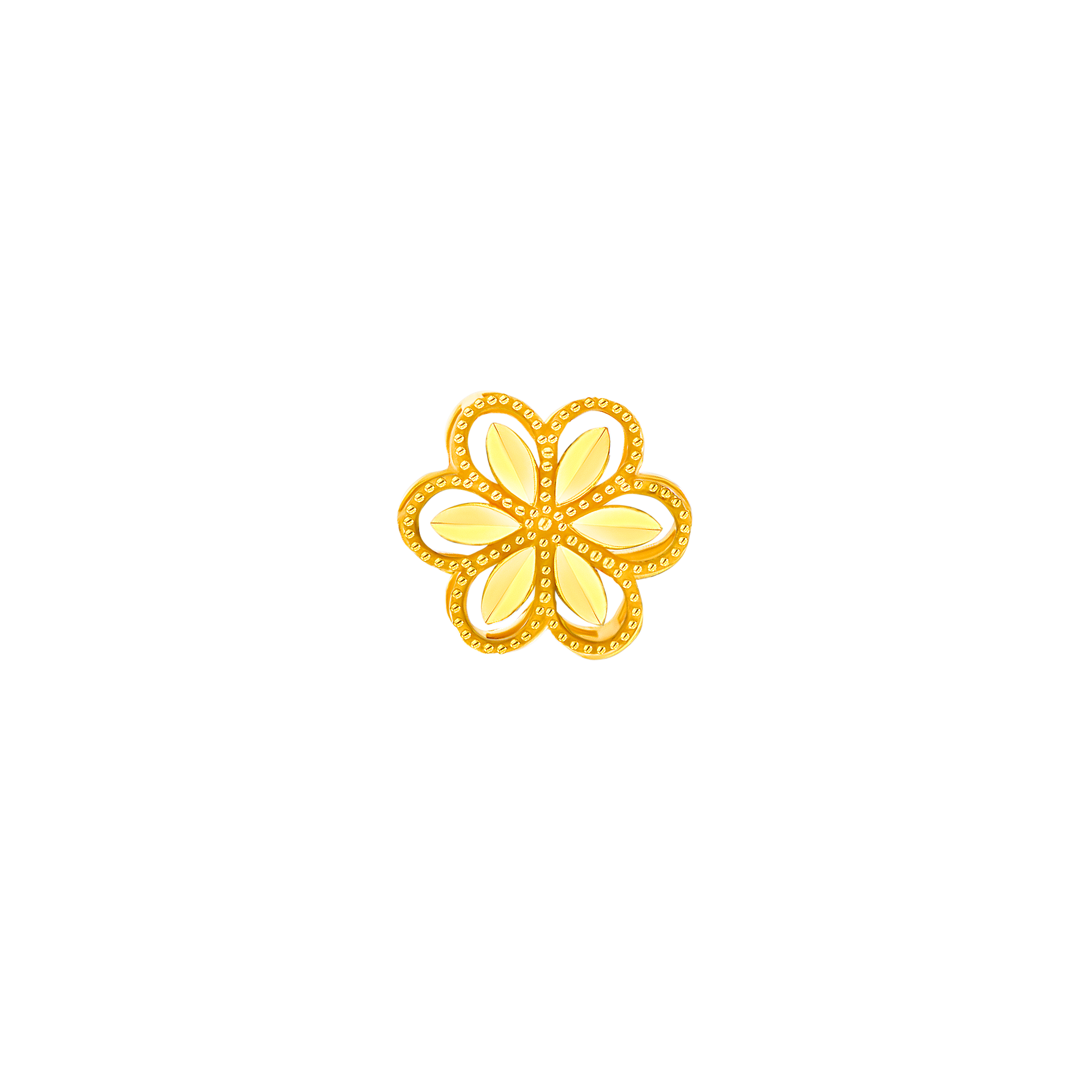 Anmol Floret Stud Earrings 21k Yellow Gold