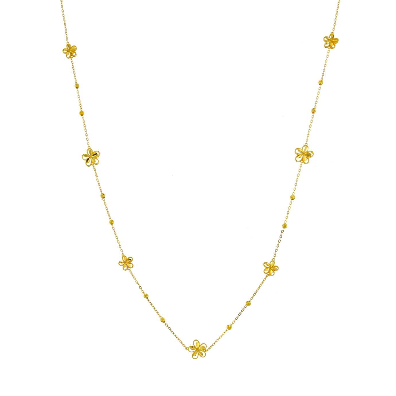 Anmol Floret 21k Yellow Gold Necklace