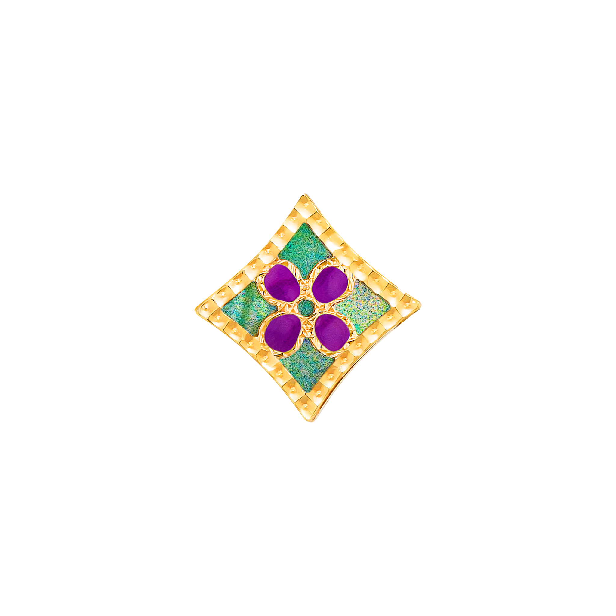 Versailles Garden Star Stud Earrings In 18k Yellow Gold