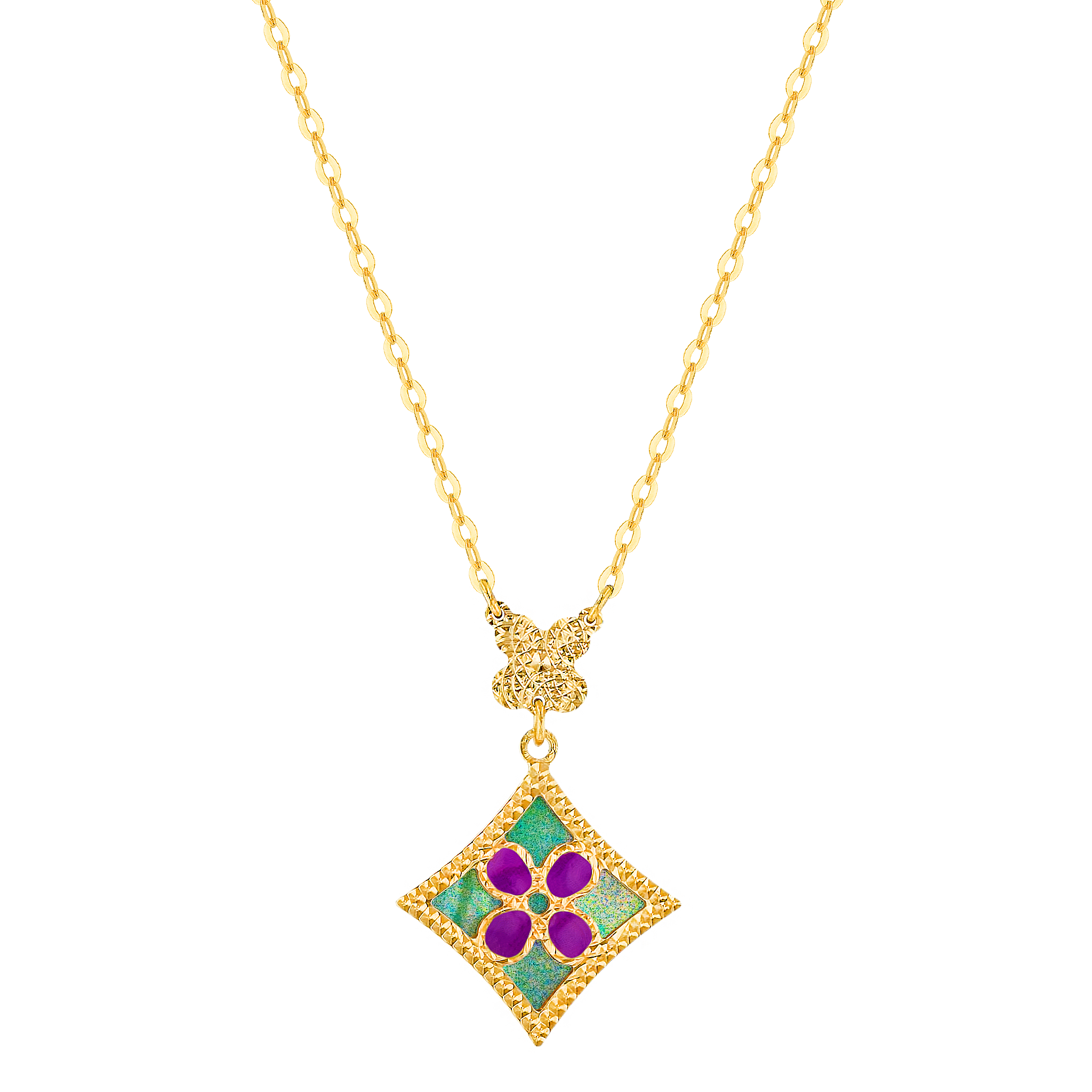 Versailles Garden Star Double Sided Necklace In 18k Yellow Gold