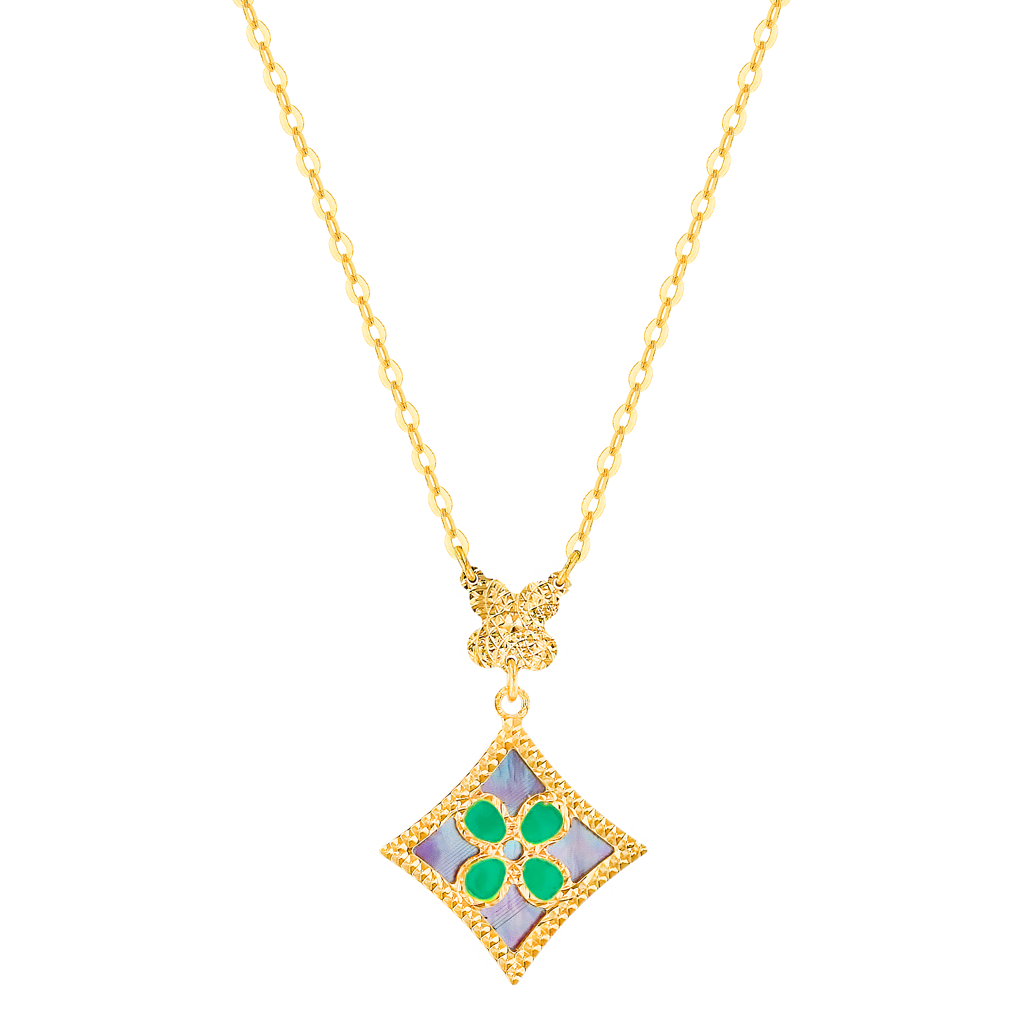 Versailles Garden Star Double Sided Necklace In 18k Yellow Gold