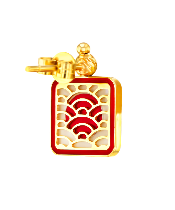 Tokyo Two Faced Square Drop Earrings In 18k Yellow Gold