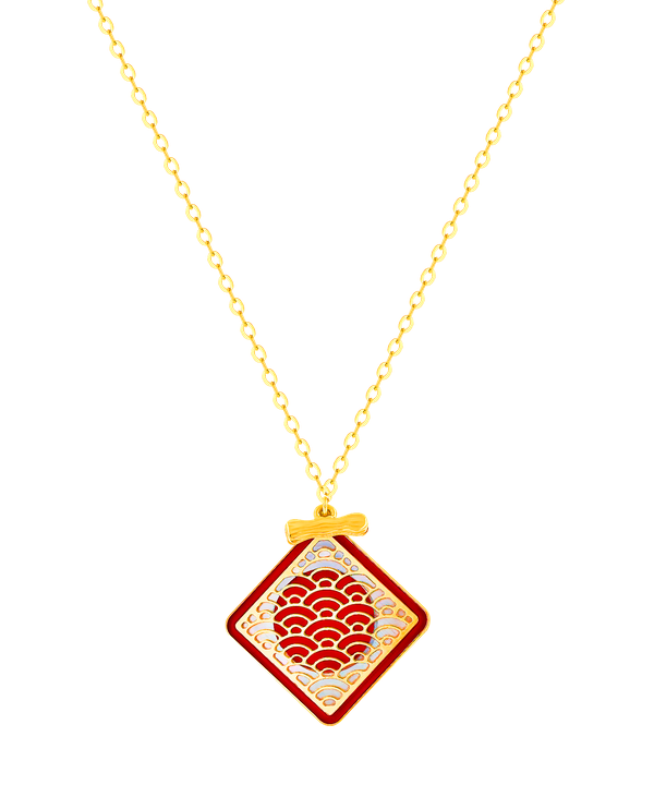 Tokyo Rhombus Two Faced Single T Bar 18k Yellow Gold