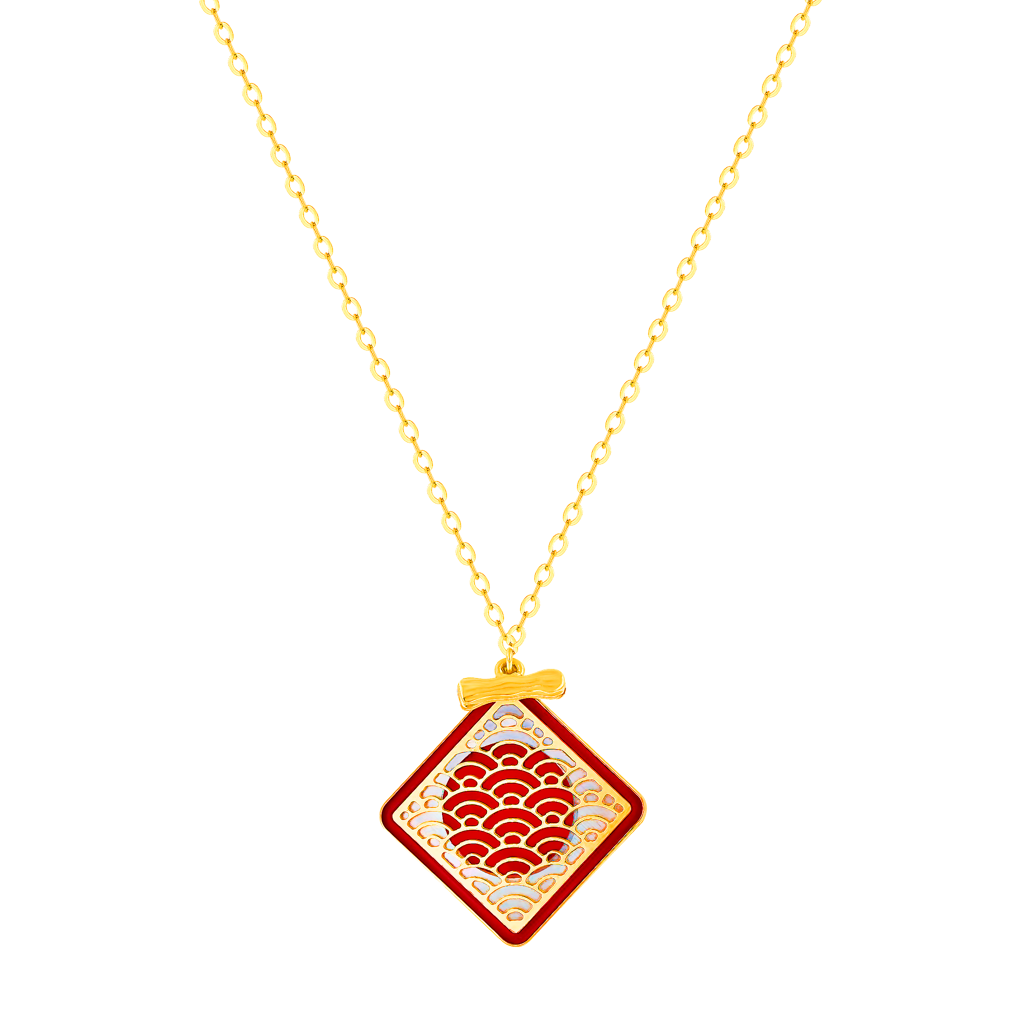 Tokyo Rhombus Two Faced Single T Bar 18k Yellow Gold