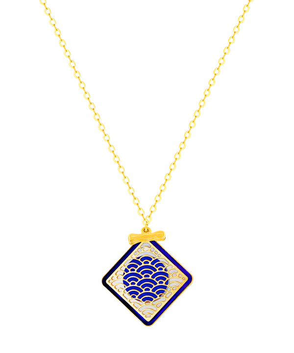 Tokyo Rhombus Two Faced Single T Bar 18k Yellow Gold