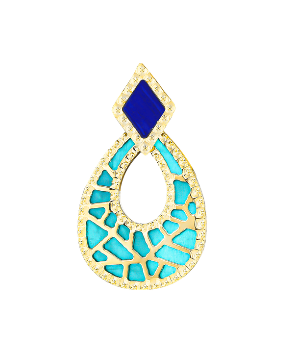 Maasai 18k Gold Mother Of Pearl Earrings