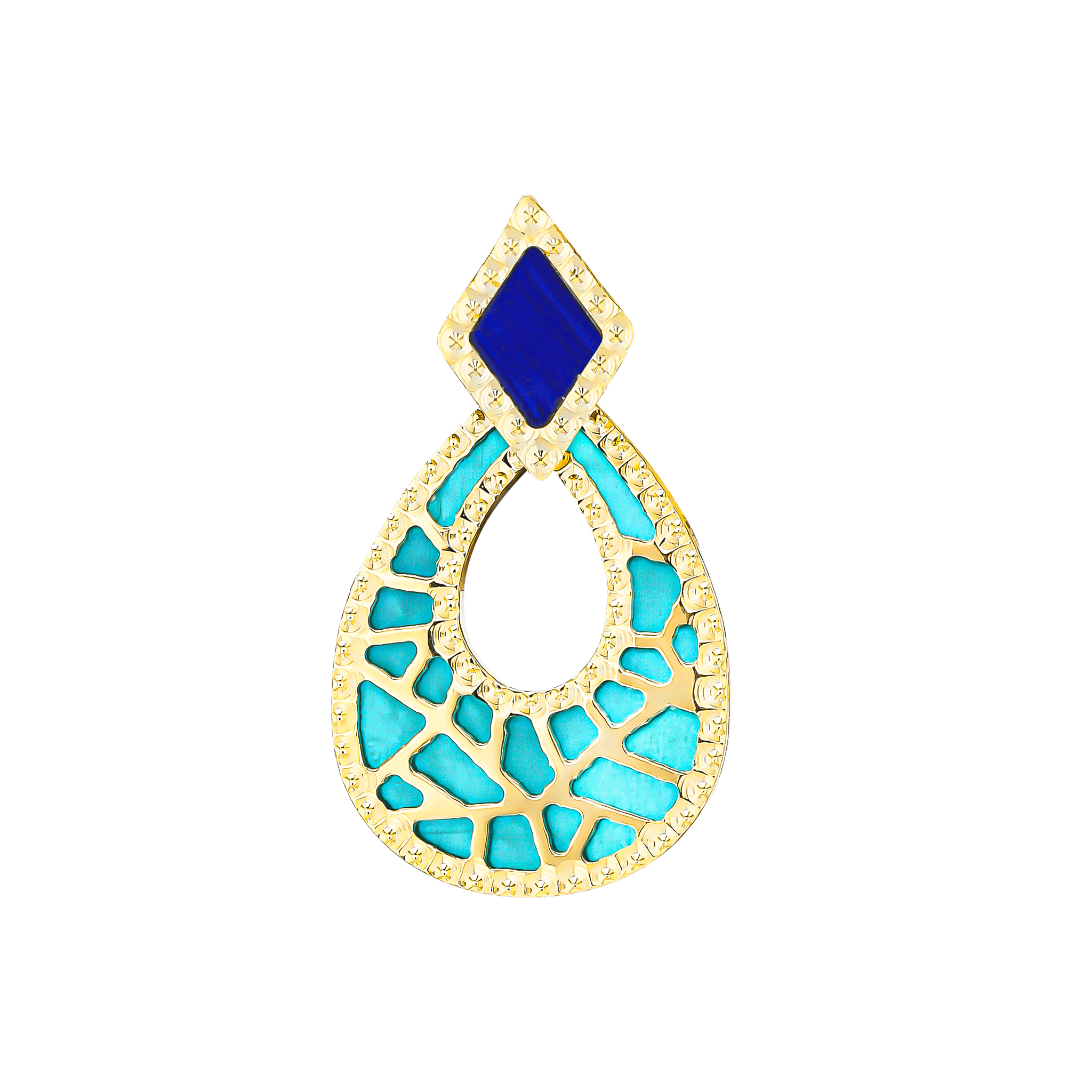 Maasai 18k Gold Mother Of Pearl Earrings