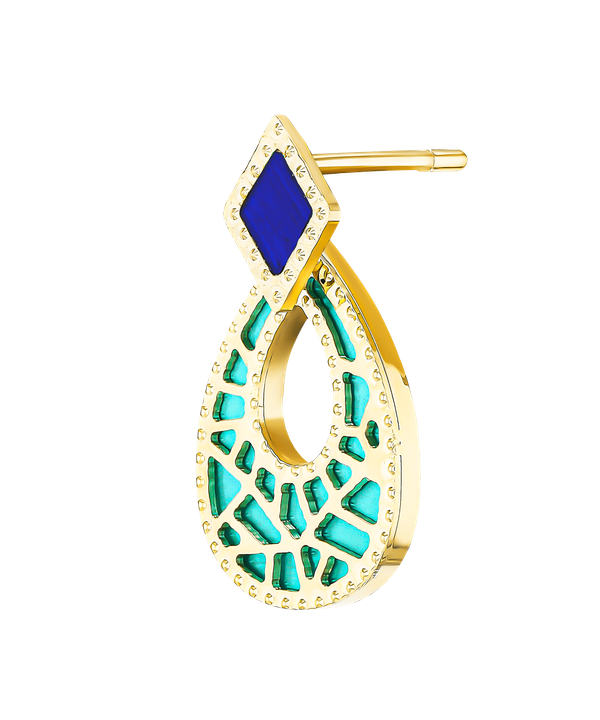 Maasai 18k Gold Mother Of Pearl Earrings