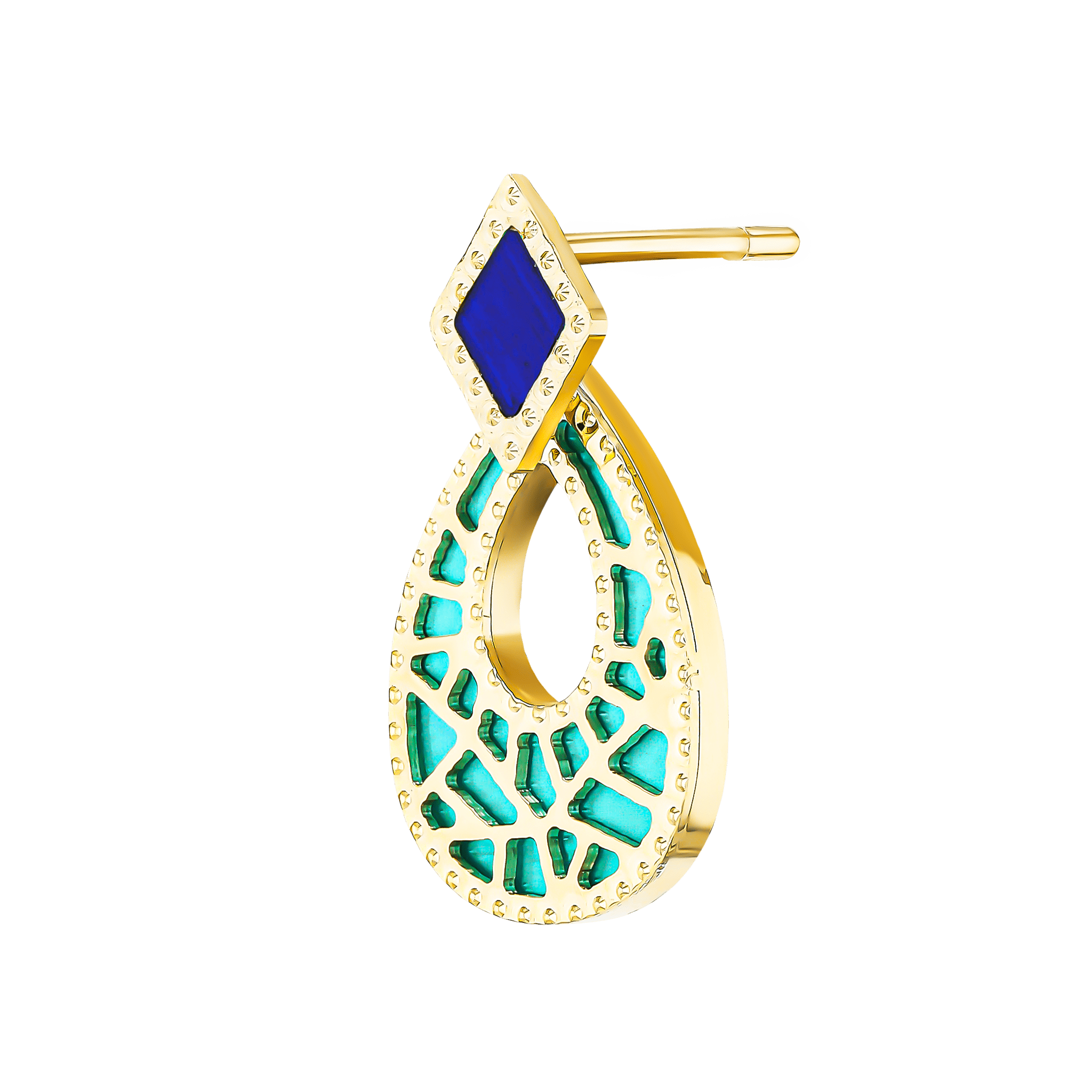 Maasai 18k Gold Mother Of Pearl Earrings