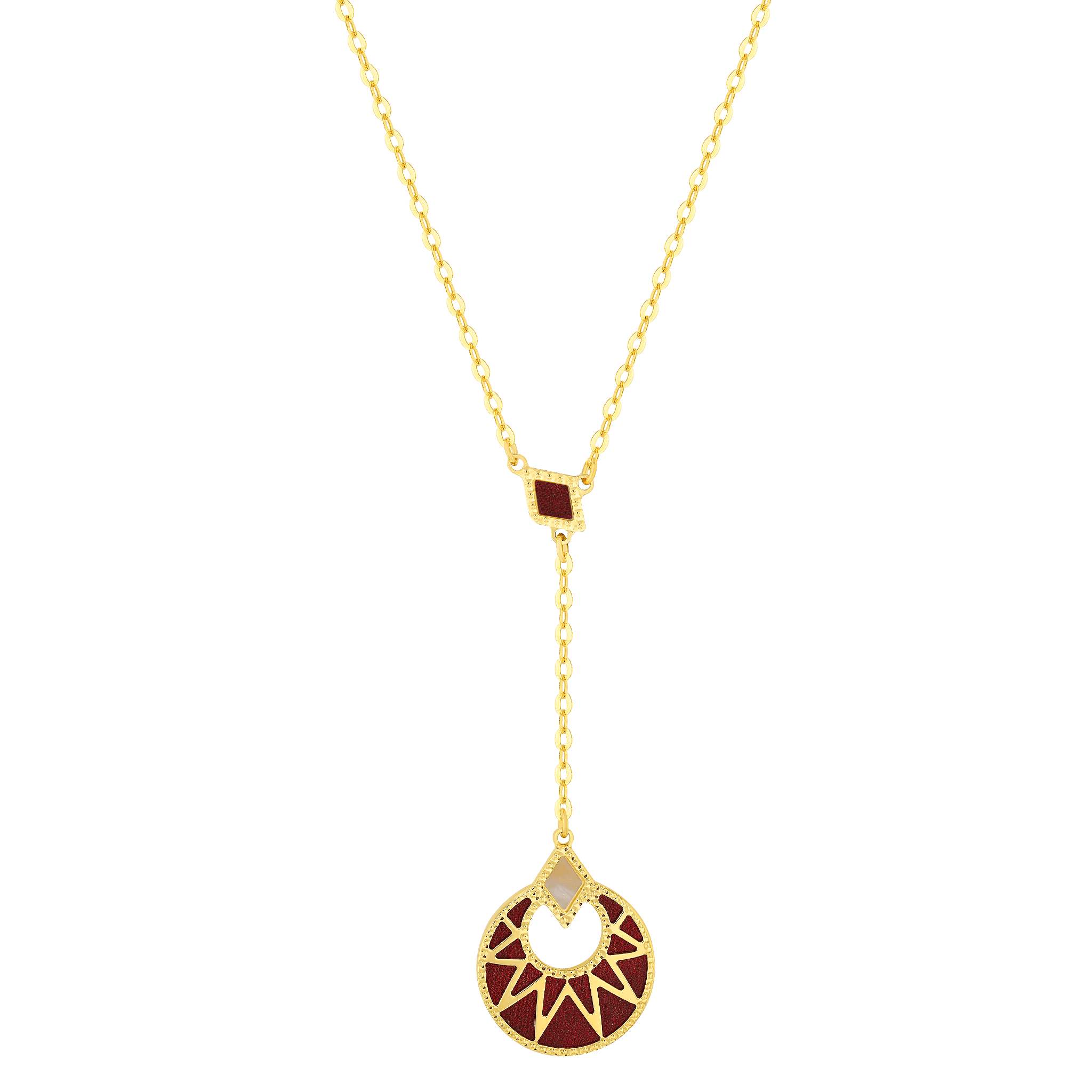 Maasai 18K Gold Mother Of Pearl Necklace