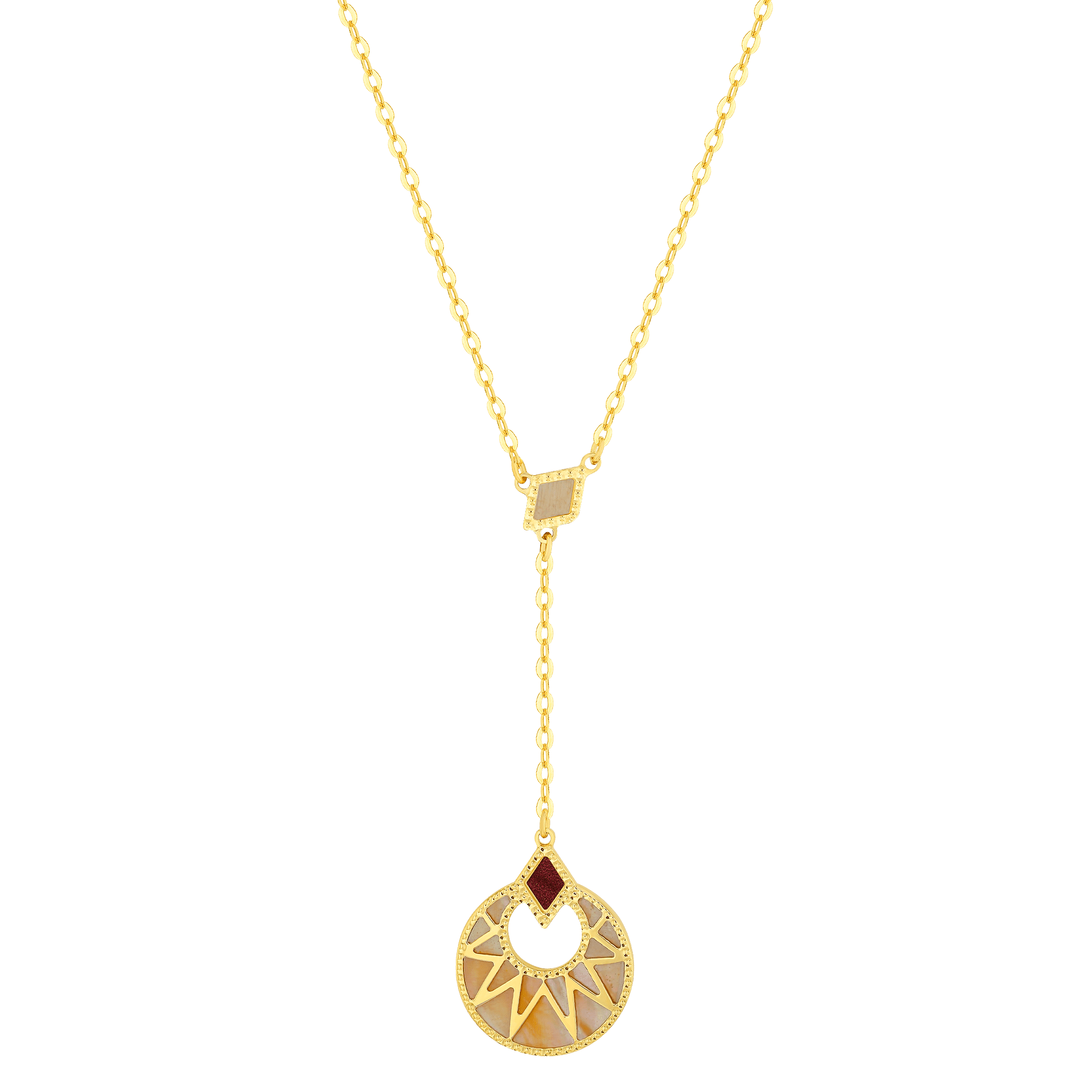 Maasai 18K Gold Mother Of Pearl Necklace
