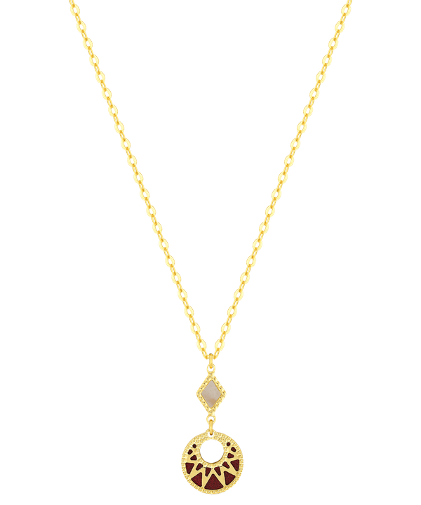 Maasai 18k Gold Mother Of Pearl Necklace