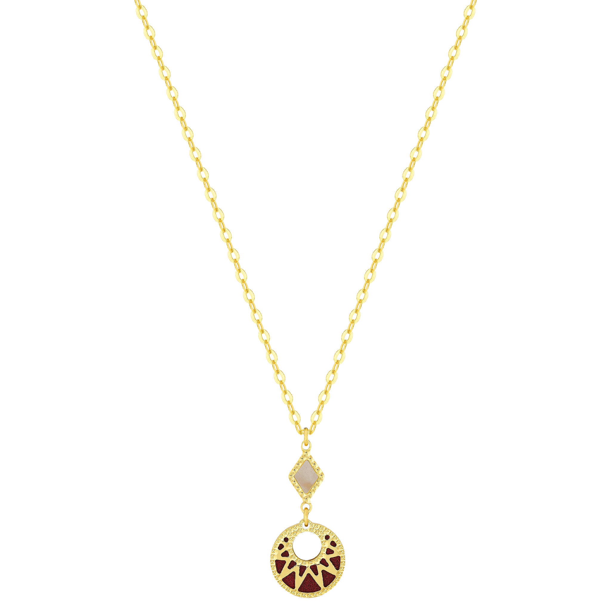 Maasai 18K Gold Mother Of Pearl Necklace