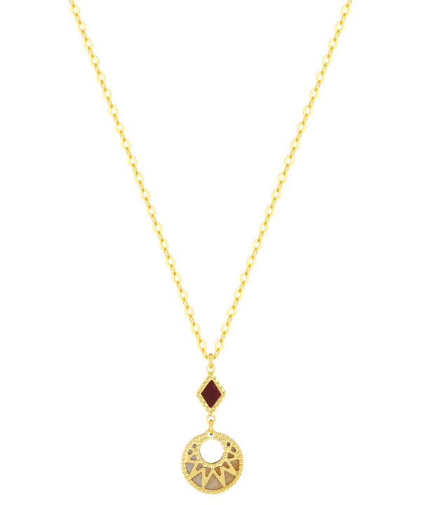 Maasai 18k Gold Mother Of Pearl Necklace