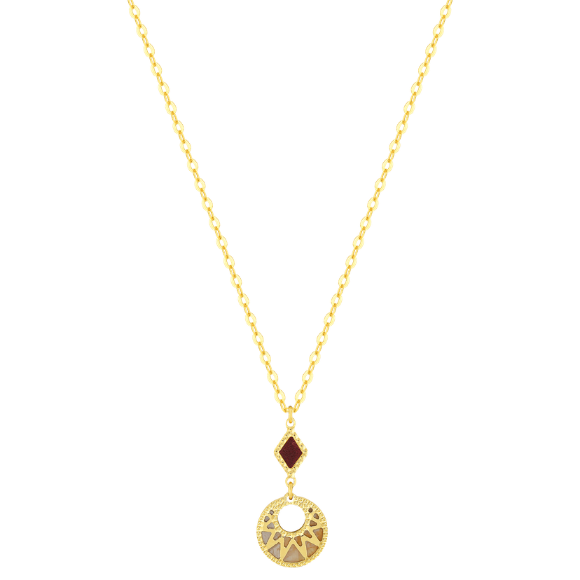 Maasai 18K Gold Mother Of Pearl Necklace