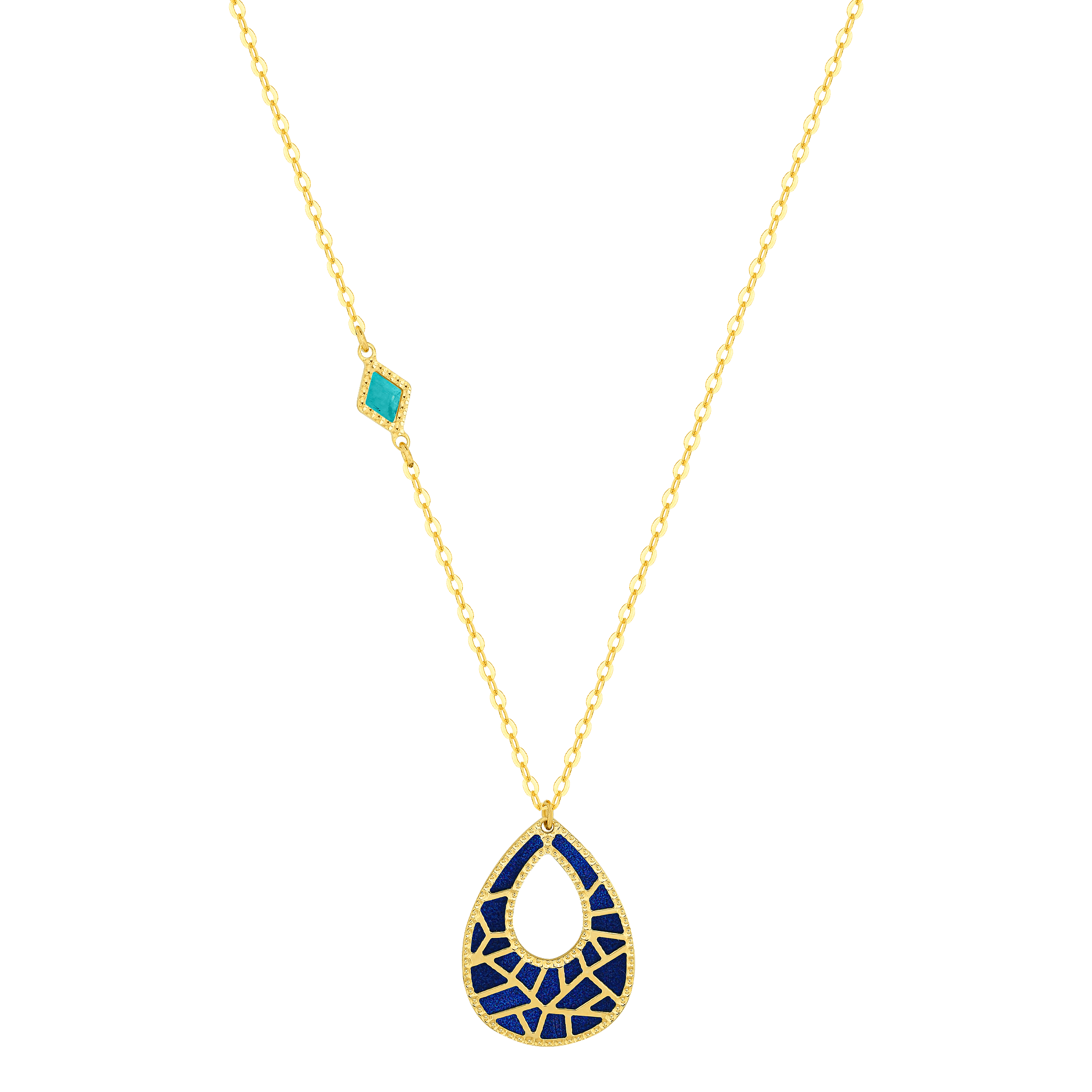 Maasai 18k Gold Mother Of Pearl Necklace