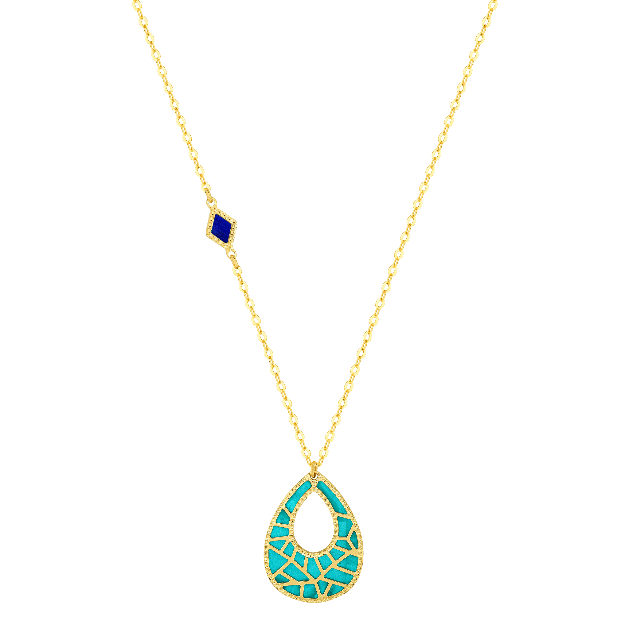 Maasai 18k Gold Mother Of Pearl Necklace