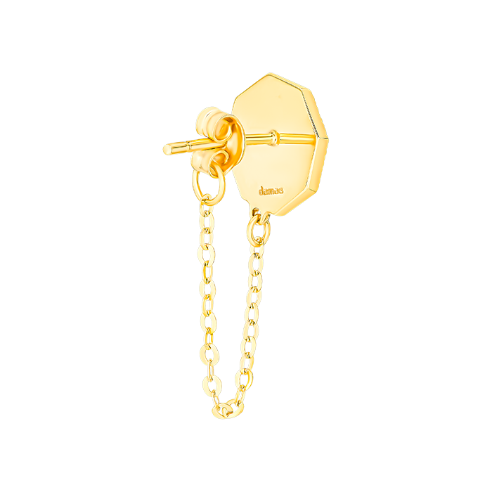 Marrakesh 18k Yellow Gold Earrings With Blue Mother Of Pearl