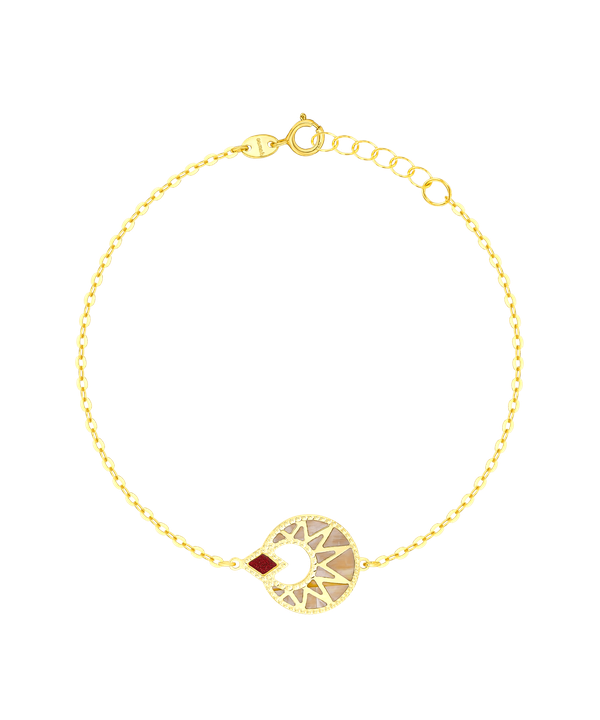 Maasai 18k Gold Mother Of Pearl Bracelet