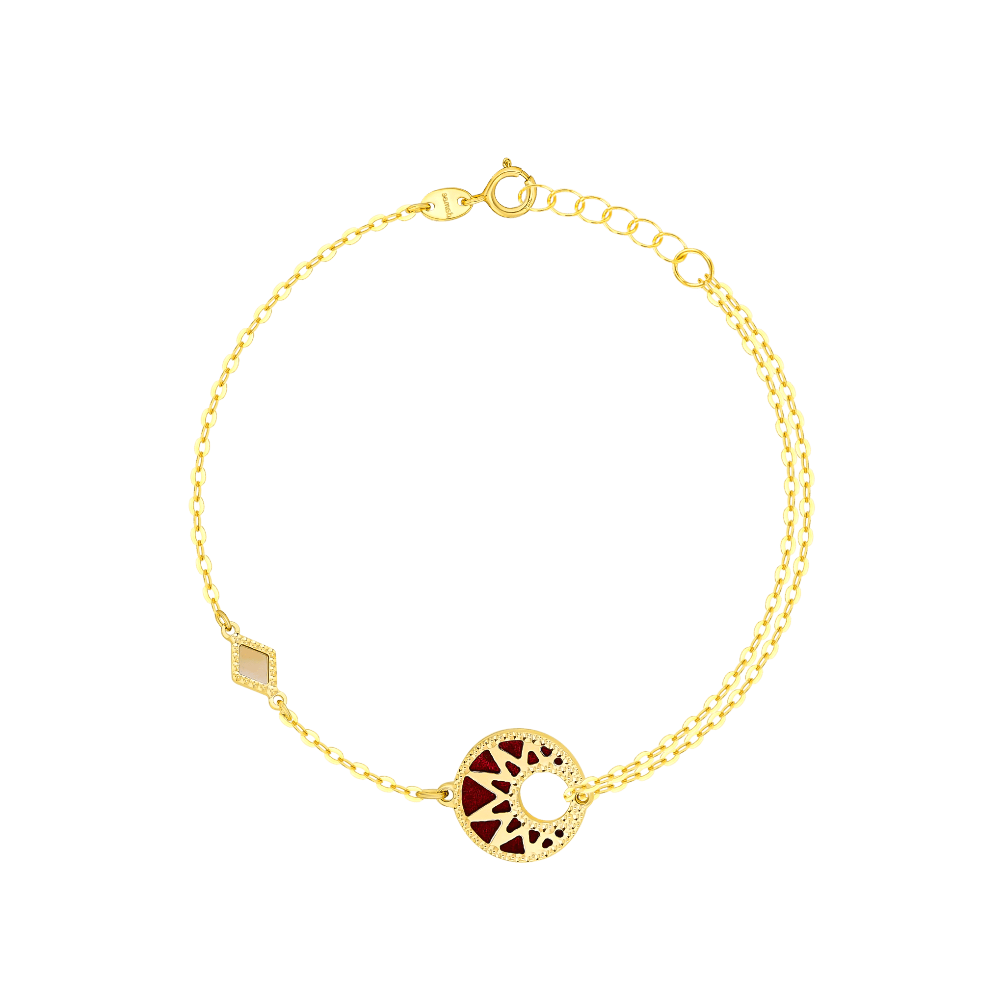 Maasai 18k Gold Mother Of Pearl Bracelet