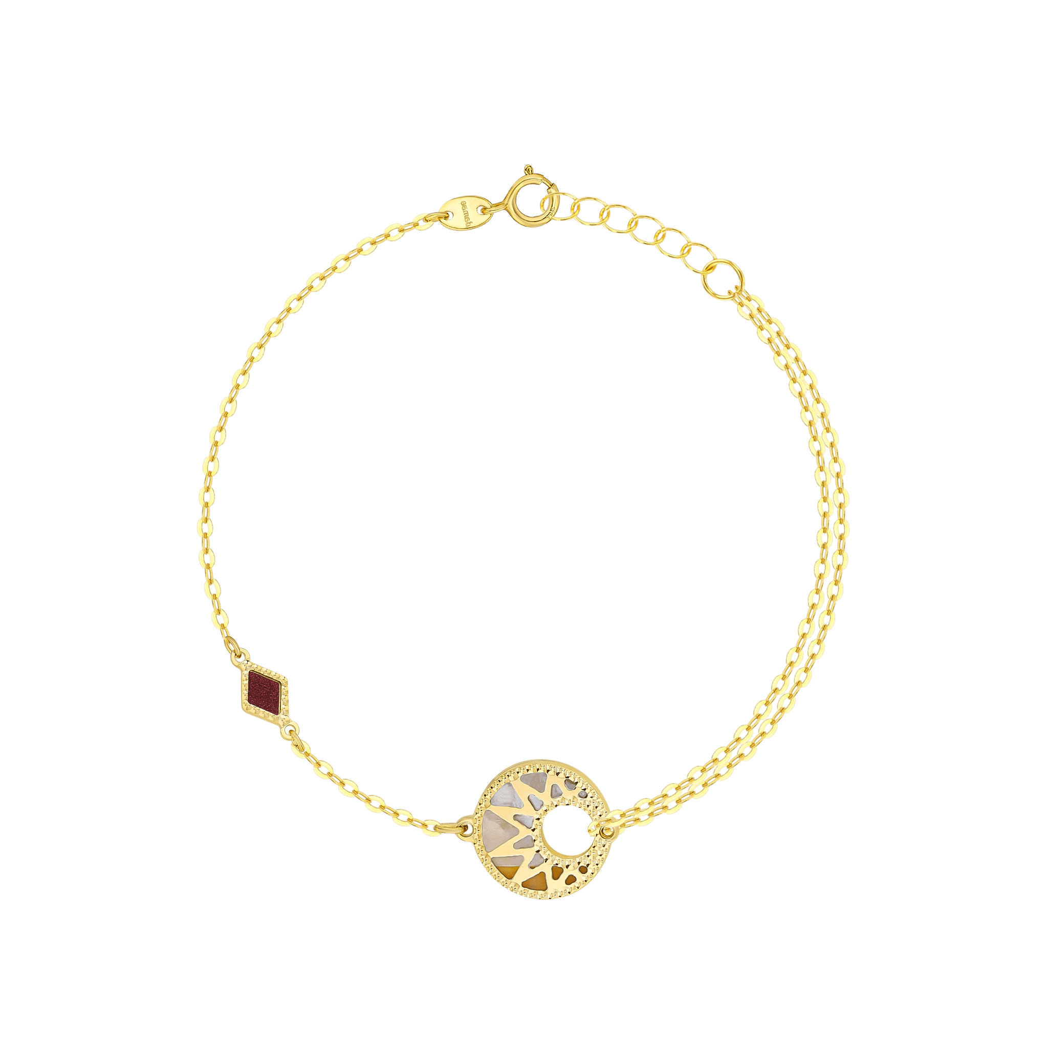 Maasai 18k Gold Mother Of Pearl Bracelet