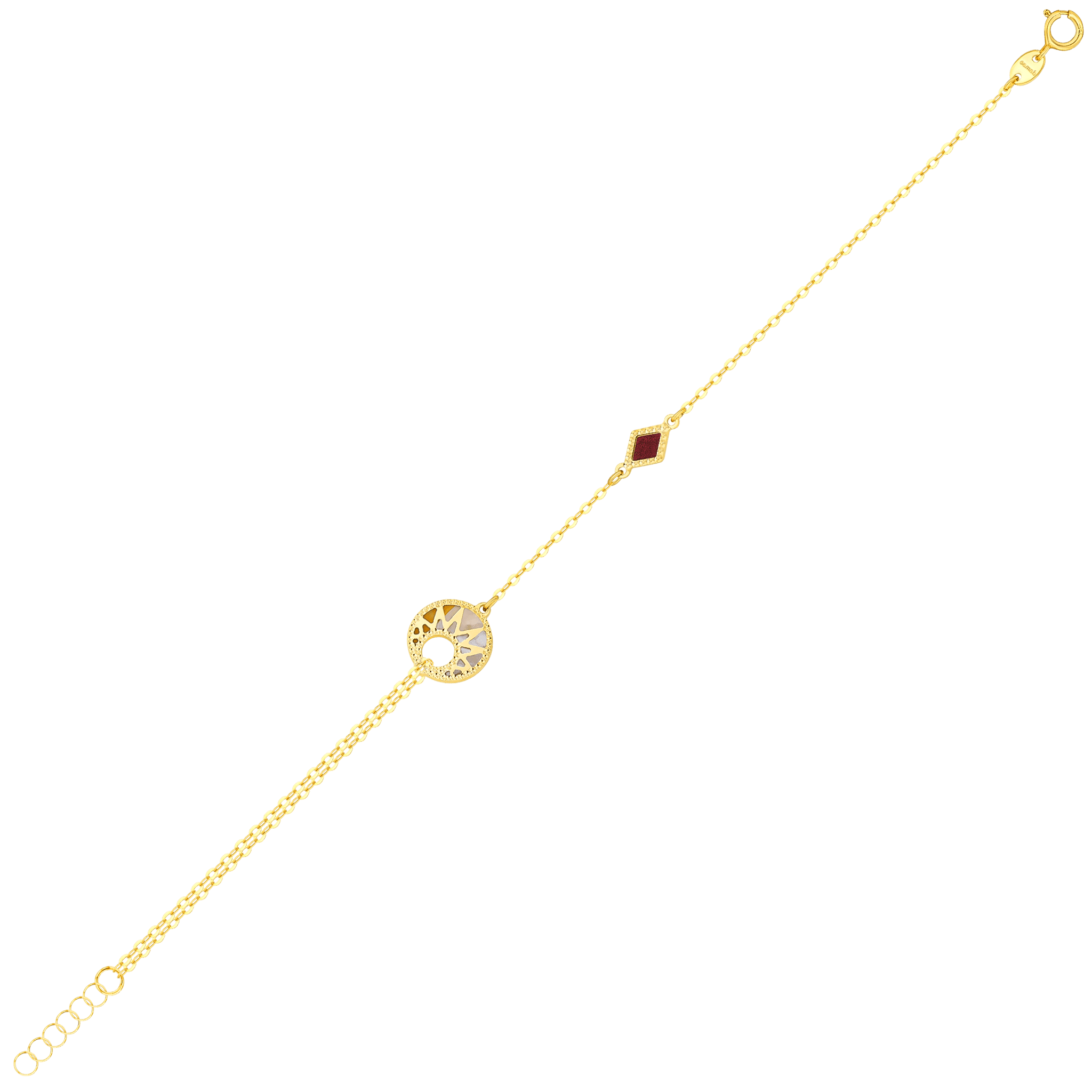 Maasai 18k Gold Mother Of Pearl Bracelet