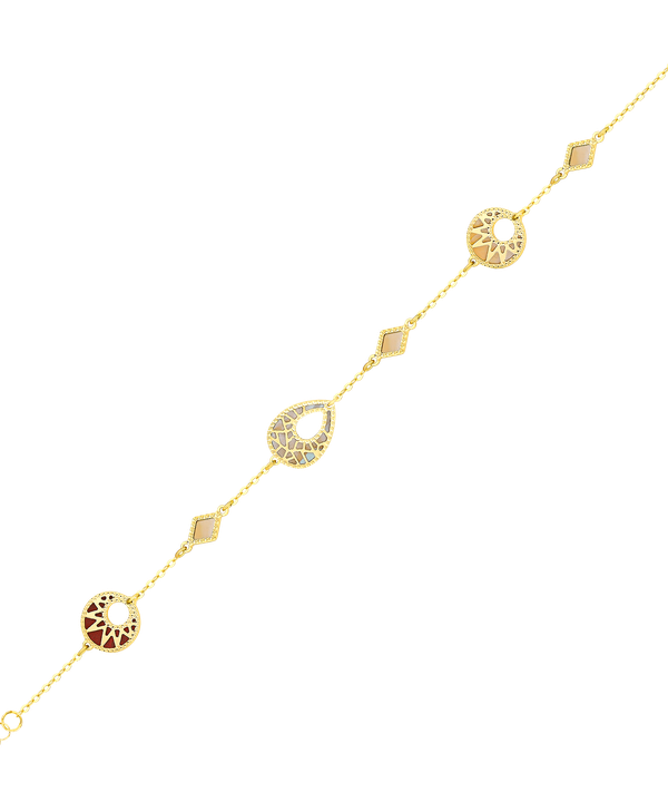 Maasai 18k Gold Mother Of Pearl Bracelet
