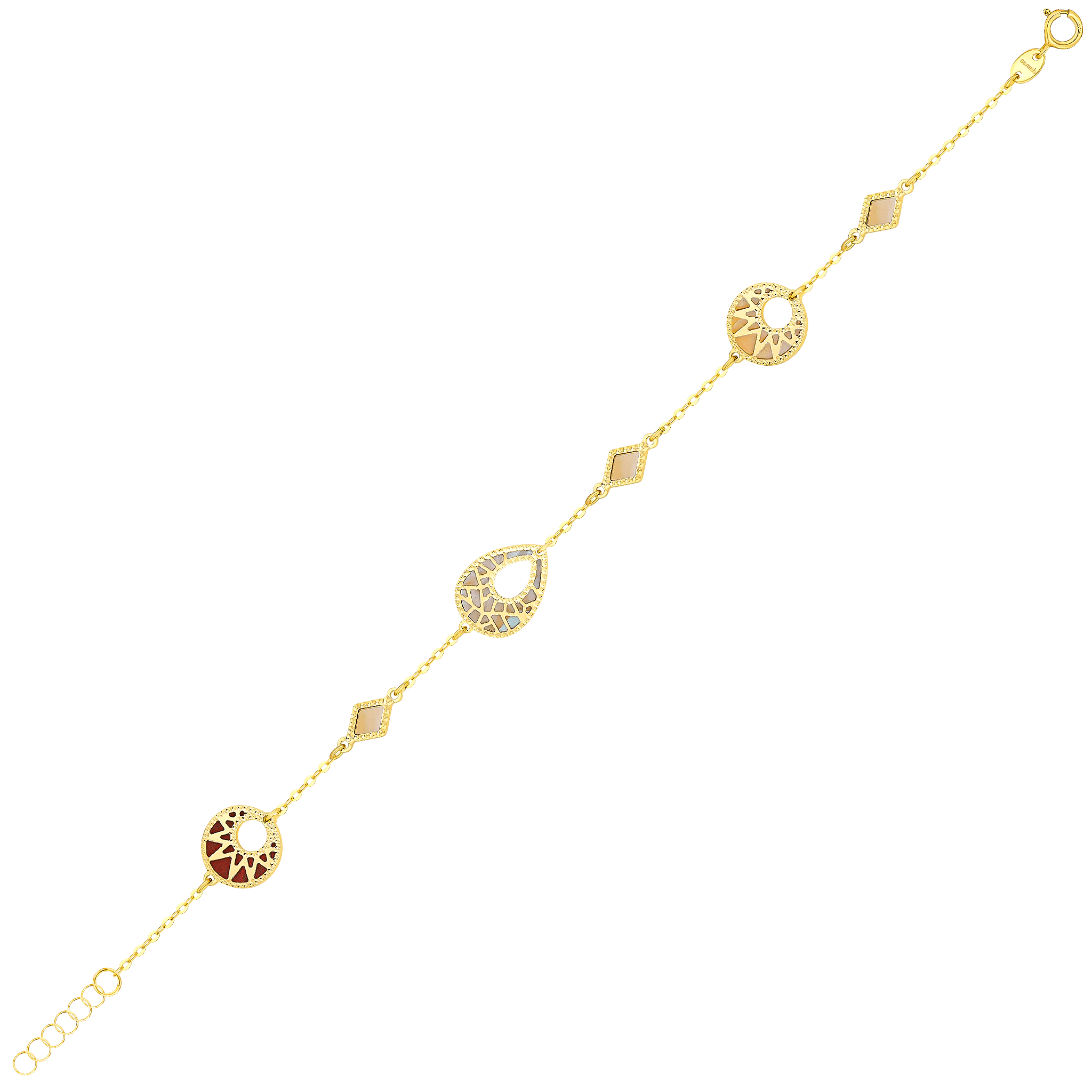 Maasai 18K Gold Mother Of Pearl Bracelet
