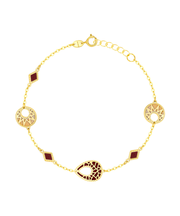 Maasai 18k Gold Mother Of Pearl Bracelet